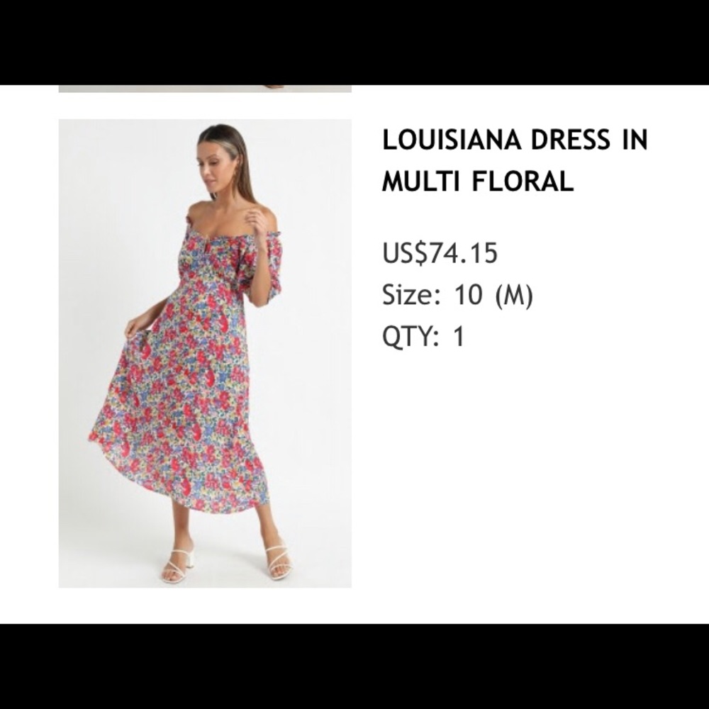 Multi Floral Off Shoulder Showpo Dress